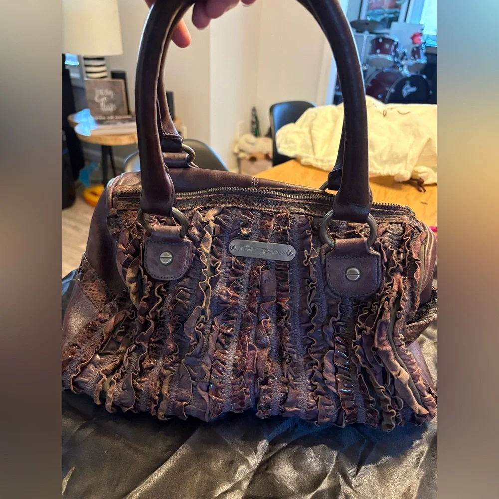 Betsey Johnson Purple Leather Handbag - Picture 5 of 9
